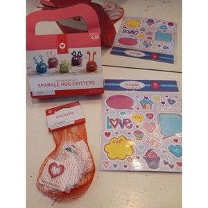 Target Valentine Stickers and Set for building Hug Critter's 2011 Valentines